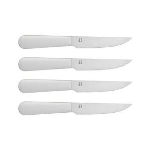 DESCRIPTION: (1) PACK OF (4) ROGED KITCHEN STEAK KNIFE SET BRAND/MODEL: BEAUTIFUL/5278291 INFORMATION: STAINLESS STEEL/WHITE RETAIL$: 11.97 PER PK OF