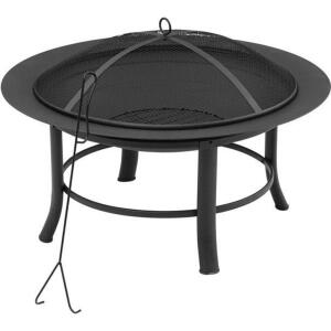 DESCRIPTION: (1) FIRE PIT BRAND/MODEL: MAINSTAY/MS46-001-001-00 INFORMATION: BLACK/ALL WEATHER COVER RETAIL$: 35.01 SIZE: 28"L X 28"W X 17"H QTY: 1
