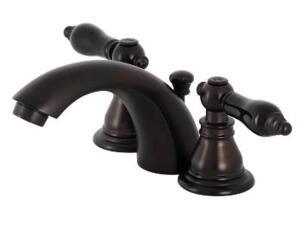 DESCRIPTION: (1) BATHROOM FAUCET BRAND/MODEL: KINGSTON BRASS/KB953AKL INFORMATION: BRUSHED BLACK/1.2 GPM RETAIL$: 219.95 SIZE: 4-7/16"SPOUT REACH QTY: