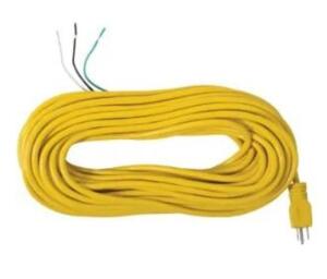 DESCRIPTION: (3) POWER CORD BRAND/MODEL: SANITAIRE/16405CP INFORMATION: YELLOW/3-PRONG/OPEN END RETAIL$: 131.86 SIZE: 60' QTY: 3