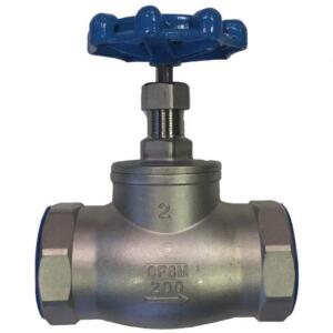 DESCRIPTION: (2) 316 STAINLESS STEEL THREADED GLOBE VALVES & CHECK VALVES BRAND/MODEL: 200# CF8M RETAIL$: $ 52.49 EA SIZE: 1-1/4" FNPT QTY: 2