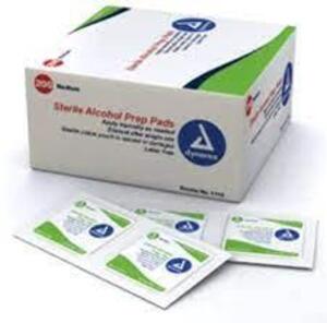 DESCRIPTION: (5) CASES OF (20) ALCOHOL PADS BRAND/MODEL: DYNAREX RETAIL$: $26.92 QTY: 5