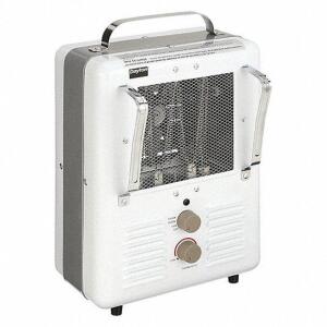 DESCRIPTION: (1) PROTABLE ELECTRIC JOBSITE GARAGE HEATER BRAND/MODEL: DYTON #3VU33 INFORMATION: WHITE RETAIL$: $100.00 SIZE: 1 PHASE QTY: 1