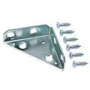 DESCRIPTION: (1) PACK OF (2) HEAVY DUTY CORNER BRACE BRAND/MODEL: EVERBILT RETAIL$: $7.00 EA SIZE: 4IN QTY: 1