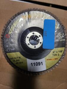 DESCRIPTION: (10) QUICK CHANGE DISC BRAND/MODEL: RHODIUS #11091 RETAIL$: $20.00 EA SIZE: 6X7/8 QTY: 10