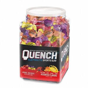 DESCRIPTION: (1) PACK OF (300) PIECES OF GUM BRAND/MODEL: QUENCH #3UYT7 INFORMATION: ASSORTED FLAVORS RETAIL$: $32.36 QTY: 1