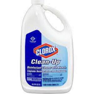 DESCRIPTION: (2) DISINFECTANT CLEANER WITH BLEACH BRAND/MODEL: CLOROX #22D030 RETAIL$: $20.28 EA SIZE: 128 OZ QTY: 2