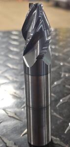 DESCRIPTION: (2) 4 FLUTE TAPERED END MILL BRAND/MODEL: DURA-MILL TPM-19TPS-40750-C6 RETAIL$: $82.33 SIZE: 3/4" DIA QTY: 2