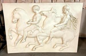 DESCRIPTION: FIBERGLASS ROMAN WALL ART SIZE: 60"X42" QTY: 1