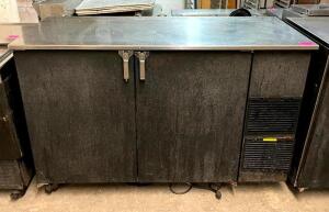 DESCRIPTION: 5' 2-DOOR BACK BAR COOLER BRAND/MODEL: GLASTENDER BB60-R1-BSH SIZE: 60" QTY: 1