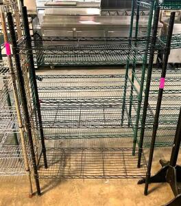 DESCRIPTION: 3-TIER WIRE SHELVING UNIT SIZE: 36"X14"X54" QTY: 1