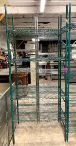 DESCRIPTION: 4-TIER WIRE METAL SHELVING UNIT SIZE: 36"X24"X86" QTY: 1