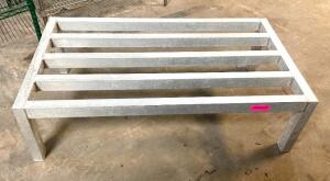 DESCRIPTION: (2) 42" ALUMINUM DUNNAGE RACKS SIZE: 42"X24"X12" QTY: 2