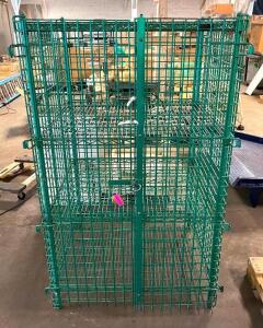 DESCRIPTION: 3-SHELF WIRE METAL CABINET SIZE: 36"X32"X62" QTY: 1