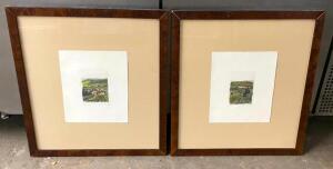 DESCRIPTION: (2) FRAMED PRINTS SIZE: 18"X18" QTY: 2