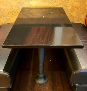 DESCRIPTION: (2) 54" WOODEN TABLES SIZE: 54"X28" QTY: 2