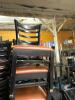 DESCRIPTION: (12) WOODEN DINING CHAIRS WITH VINYL UPHOLSTERED SEATS QTY: 12 - 2