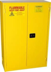 DESCRIPTION: (1) SAFETY CABINET BRAND/MODEL: PRO-SAFE/CAB-F45G-M2D INFORMATION: CAPACITY: 45 GAL/YELLOW/SELF CLOSING DOORS/MINOR DAMAGES, MUST COME IN