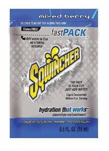 DESCRIPTION: (20) PACKS OF (50) SPORTS DRINK MIX BRAND/MODEL: SQWINCHER/159015300 INFORMATION: MIXED BERRY/LIQUID CONCENTRATE RETAIL$: 24.73 PER PK OF