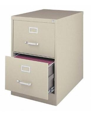 DESCRIPTION: (1) FILE CABINET BRAND/MODEL: HIRSH/14412 INFORMATION: PUTTY/2-DRAWERS RETAIL$: 201.40 SIZE: 28-3/8"H X 18"W X 25"D QTY: 1