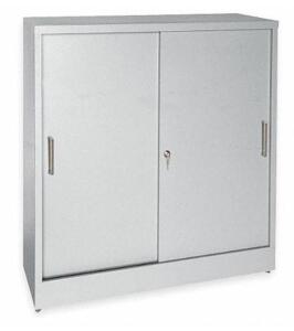 DESCRIPTION: (1) STORAGE CABINET BRAND/MODEL: ATLANTIC METAL/BA2S361842-05 INFORMATION: DOVE GRAY/WELDED STEEL/MINOR DAMAGES, MUST COME INTO INSPECT R