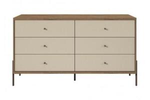 DESCRIPTION: (1) DOUBLE DRESSER BRAND/MODEL: MANHATTAN COMFORT/350594 INFORMATION: WHITE/6-EXTENSION DRAWER RETAIL$: 361.76 SIZE: 32.48"H X 18.5"D X 5