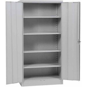 DESCRIPTION: (1) STEEL STORAGE CABINET BRAND/MODEL: EDSAL/RTA7000-05 INFORMATION: GRAY/3-POINT LOCKING RETAIL$: 453.44 SIZE: 36"L X 18"D X 72"H QTY: 1