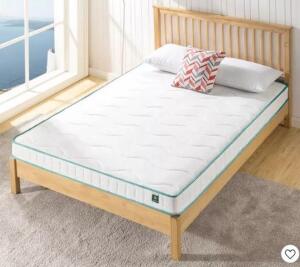 DESCRIPTION: (1) BONNELL HYBRID MATTRESS BRAND/MODEL: ZINUS/MSSBTT-06F INFORMATION: WHITE/AIR SPRING RETAIL$: 154.99 SIZE: FULL QTY: 1