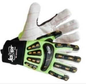 DESCRIPTION: (3) IMPACT GLOVES BRAND/MODEL: JOKER/MX2515-3XL INFORMATION: LIME, BLACK & WHITE/PADDED RETAIL$: 28.00 EACH SIZE: 3XL QTY: 3