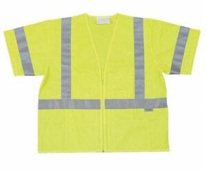 DESCRIPTION: (9) HIGH VISIBILITY VEST BRAND/MODEL: CONDOR/1YAT8 INFORMATION: LIME & SILVER/2-POCKETS RETAIL$: 24.49 EACH SIZE: MEDIUM QTY: 9