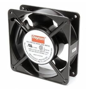 DESCRIPTION: (2) AXIAL FAN BRAND/MODEL: DAYTON/4WT33 INFORMATION: BLACK/POLY TEREPHTHALATE RETAIL$: 29.21 EACH SIZE: 4-11/16'H X 1-1/2"D X 4-11/16"W Q