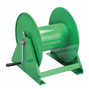 DESCRIPTION: (1) HAND CRANK HOSE REEL BRAND/MODEL: SPEEDAIRE/4UKX4 INFORMATION: HOSE CAPACITY: 120' X 3/4"ID/GREEN/300 PSI RETAIL$: 341.42 SIZE: 20"H