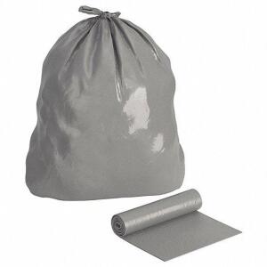 DESCRIPTION: (1) BOX OF (5) ROLLS OF (20) TRASH BAGS BRAND/MODEL: TOUGH GUY #4YPA5 INFORMATION: GRAY RETAIL$: 88.86 SIZE: 40 TO 45 GALLON QTY: 1