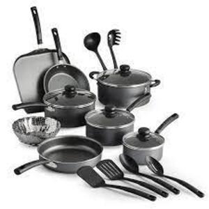 DESCRIPTION: (1) 18 PIECE COOKWARE SET BRAND/MODEL: TRAMONTINA INFORMATION: GRAY RETAIL$: $40.00 EA QTY: 1