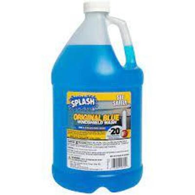 DESCRIPTION: (2) WINDSHIELD WASHER FLUID BRAND/MODEL: SPLASH #234526 RETAIL$: $6.00 EA SIZE: 1 GALLON QTY: 2