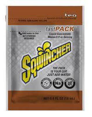 DESCRIPTION: (1) CASE OF (50) SPORTS DRINK CONCENTRATES PACKS BRAND/MODEL: SQWINCHER INFORMATION: TEA RETAIL$: $25.00 EA SIZE: .6 OZ QTY: 1