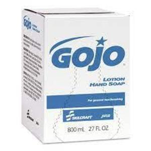 DESCRIPTION: (4) LOTION HAND SOAP REFILL BRAND/MODEL: GOJO #17278 RETAIL$: $12.00 EA SIZE: 800 ML QTY: 4