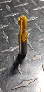 DESCRIPTION: (1) SOLID CARBIDE BALL END MILL BRAND/MODEL: HERTEL 74613217 RETAIL$: 58.05 SIZE: 3/8" DIA 5/8" LOC QTY: 1