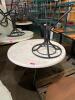 DESCRIPTION: 36" FIBERGLASS PATIO TABLE WITH (5) WICKER/METAL PATIO CHAIRS QTY: 1 - 2