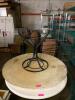 DESCRIPTION: 36" FIBERGLASS PATIO TABLE WITH (5) WICKER/METAL PATIO CHAIRS QTY: 1 - 2