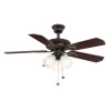 GLENDALE 42" LED INDOOR OIL-RUBBED BRONZE CEILING FAN WITH LIGHT KIT