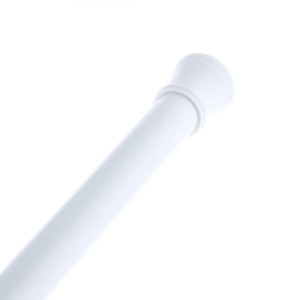 (3) MINIAL 72" CARBON STEEL TENSION SHOWER ROD IN WHITE