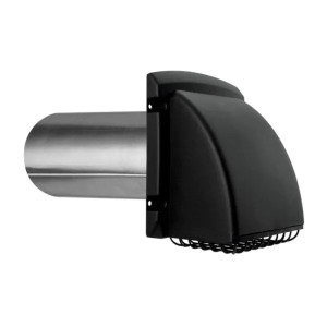 4" WIDE MOUTH BLACK VENT HOOD