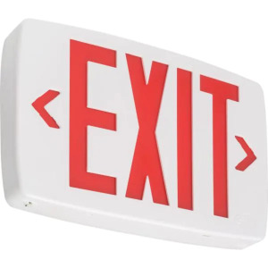 CONTRACTOR SELECT LQM SERIES INTEGRATED LED WHITE AND RED EXIT SIGN