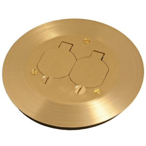 (3) ROUND FLOOR BOX COVER KITS IN SOLID BRASS