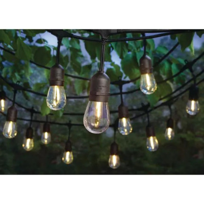 24-LIGHT INDOOR/OUTDOOR 48' STRING LIGHT WITH S14 SINGLE FILAMENT LED BULBS