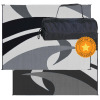 SWIRL BLACK/WHITE REVERSIBLE MAT