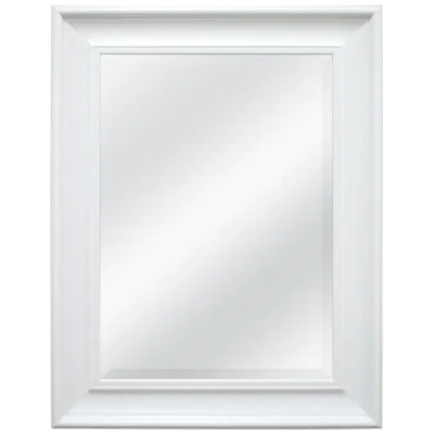 WHITE BEVELED WALL MIRROR