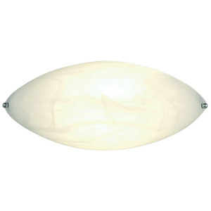 (2) 1-LIGHT WHITE ELLIPTICAL WALL SCONCE