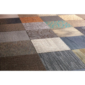 80 SQFT OF VERSATILE ASSORTED COMMERCIAL PATTERN CARPET TILE